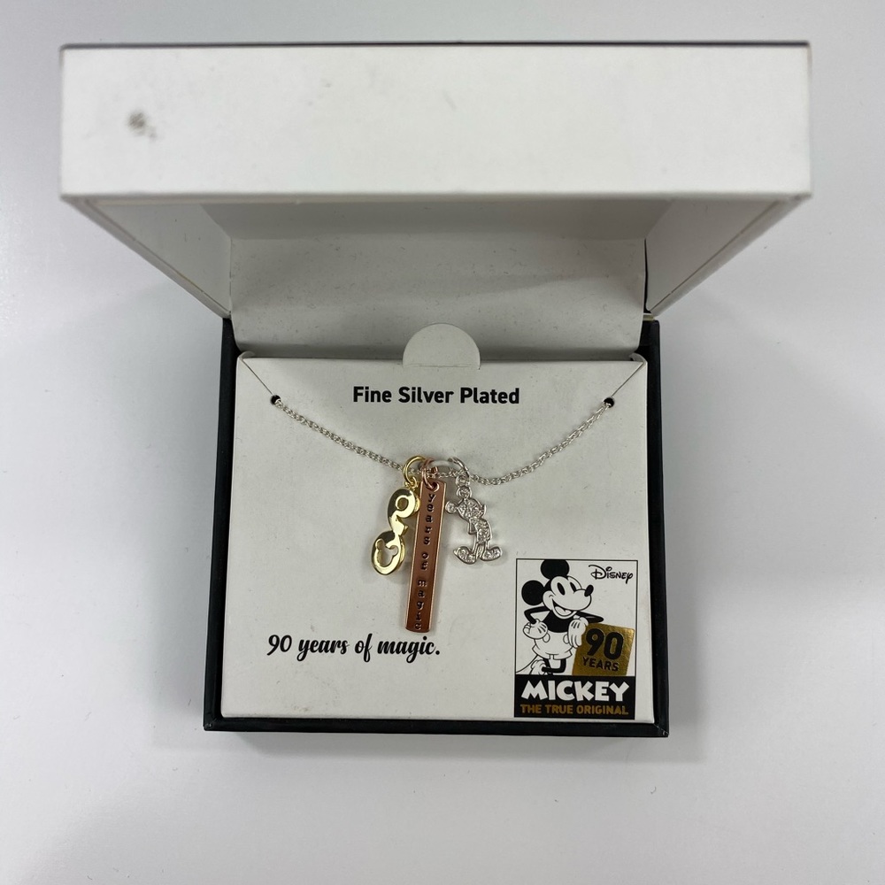 Disney Mickey Silver Plated Necklace NWT $60